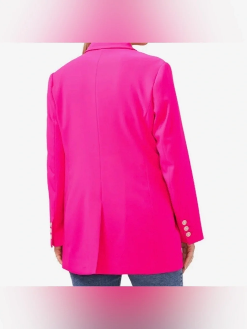 Vince Camuto Bold Hot Pink Single-Breasted Blazer Sz 16W - Picture 2 of 6